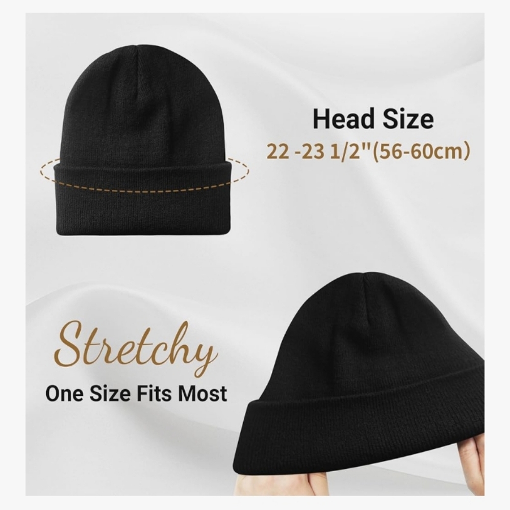 New! Spxkd Black Knit Beanie